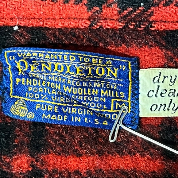 Pendleton 100% Virgin Wool Cruiser Hunting Jacket in Red and Black Plaid Medium - Picture 6 of 11